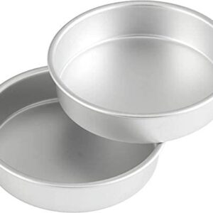 Wilton 2109-6828 Aluminum 8-Inch Round Cake Pan Set, Multipack of 2, Silver