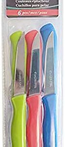 Rama Design Paring Knives 6 pcs Strong Stainless Steel, Perfect for Fruits and Vegetables, Classic Design and Easy to Clean