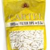 1000 filters - Cartel Extra Slim 5.3mm filter tips + extra rolling paper