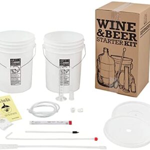 ABC Crafted Series Home Brewing Equipment Pack | Starter Kit for at Home Wine and Beer Making | 6 Gallon Bucket - Fermentation Kit (STANDARD)