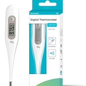 Digital Medical Thermometer, Oral and Rectal Thermometer for Infant Baby and Adult Fever Indicator, Femometer Fever Thermometer with Carry Case