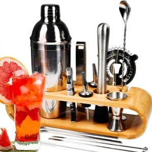 Sishynio 13+Cocktail Shaker Set Bartender Kit, for Beginners and Professionals Alike, from a Bartender with 20 Years of Experience, an Easy Way to Start The Cocktail Journey.
