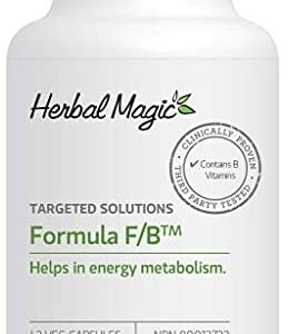 Herbal Magic Formula F/B Energy Metabolism Weight Loss Supplement, Non-GMO Vegetable Capsule Diet Pills with Vitamins and Minerals, Gluten-Free, Vegan