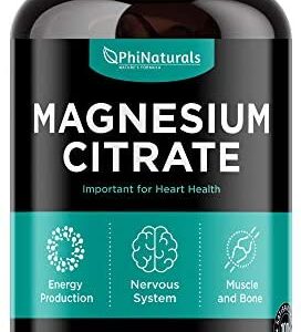 Magnesium Citrate - Magnesium Citrate Capsules 400 milligrams - Pure Magnesium Supplement 100 - Non-GMO - Made in the USA (180 capsules)