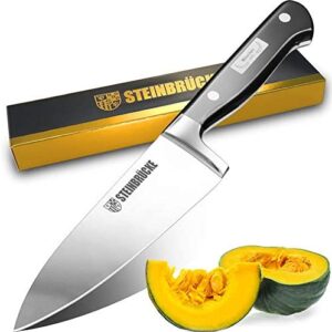 STEINBRÜCKE Chef Knife 6 Inch, Sharp Kitchen Knife Forged from German High Carbon Stainless Steel with Ergonomic Handle and Full Tang, Versatile Cooking Knife for Home Gourmet Restaurant