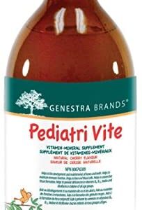 Genestra Brands - Pediatri Vite - Children's Vitamin-Mineral Supplement with B6, B12, Biotin, and Riboflavin - 250 ml Liquid - Natural Cherry Flavour