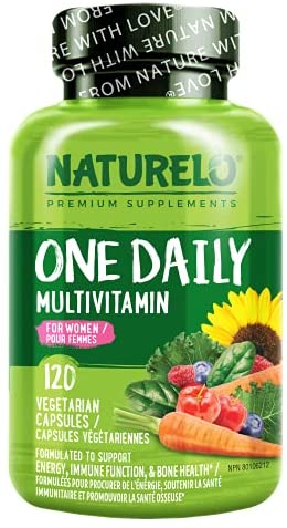 415zFNJWDsL._AC_.jpg NATURELO One Daily Multivitamin for Women - Energy Support - Whole Food Supplement to Nourish Hair, Skin, Nails - Non-GMO - No Soy - Gluten Free - 120 Capsules | 4 Month Supply