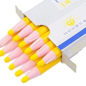 Diamond Peel-Off China Markers/Grease Pencils for Glass, Cellophane, Vinyl, Metal, Etc. (12 Pencils) (Yellow)