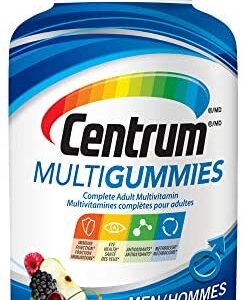 Centrum Men MultiGummies, Multivitamins/Minerals Gummies, Cherry, Berry, and Apple Flavours, 130 Count
