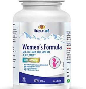 MapleLife Women (90 Count) 100% Complete Multivitamin/Multimineral Supplement Tablet Daily Health