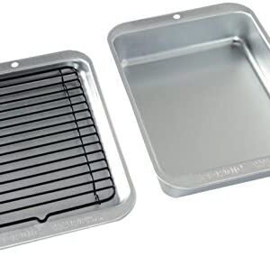 Nordic Ware 43290 3 Piece Naturals Compact Grill and Bake Set, Silver