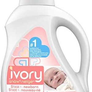 Ivory Snow Stage 1: Newborn Hypoallergenic Baby Laundry Detergent Liquid, 2.95 L (64 Loads)