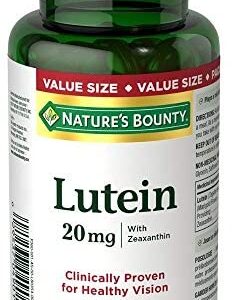 Nature's Bounty Lutein Pills, Eye Health Supplements and Vitamins, Support Vision Health, 20 mg, 60 Softgels