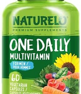 NATURELO One Daily Multivitamin for Men - with Vitamins & Minerals + Organic Whole Foods - Supplement to Boost Energy, General Health - Non-GMO - 60 Capsules | 2 Month Supply