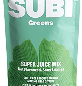 Subi | Best Green Superfood | Raw Ingredients: Matcha, Kale, Barley Grass, Spirulina, Acai, Goji Berry + More | Morning Energy Booster | 40 Day Supply , 264 g (Pack of 1)