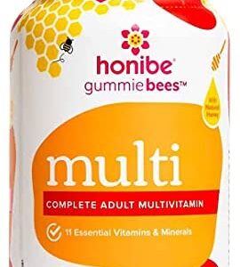 Honibe Complete Adult Multivitamin Gummies | Honey-Based Vitamins Made in Canada | Chewable Gummy Multivitamins for Women or Men | Daily Essential Vitamins and Minerals | Vegetarian Vitamin Gummies | 70 gummies