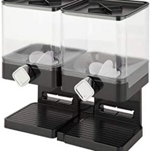 Zevro KCH-06134 Compact Dry Food Dispenser, Dual Control, Black/Chrome