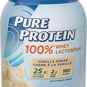 Pure Protein Powder, Whey, Great for Shakes, Vanilla Cream, 2 lbs