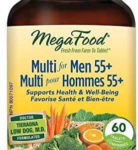 MegaFood - Multi for Men 55+, Supports Health & Well-Being, 60 Count