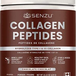 Premium Chocolate Collagen Peptides Powder | 630g Grass Fed, Non GMO, Gluten Free, Amino Acids - Made in Canada
