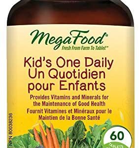 MegaFood - Kids One Daily, Children's Multi-Vitamin to Support Healthy Growth and Development, 60 Mini-Tablets