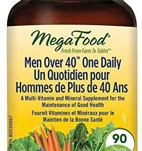 MegaFood - Men Over 40 One Daily, A Multi-Vitamin and Mineral Supplement for the Maintenance of Good Health, 90 Count