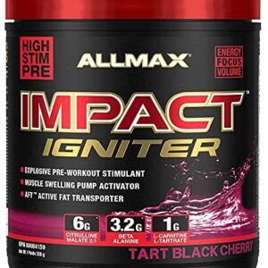ALLMAX Nutrition - IMPACT Igniter - Pre-Workout Supplement - Black Cherry - 328 Gram