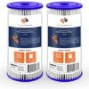 Aquaboon 1 Micron 10" Pleated Sediment Water Filter Replacement Cartridge | Whole House Sediment Filtration | Compatible with FM-10-1, ECP1, FM-10-1A, HDC3001, WPC1FF975, 2-Pack