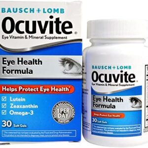 Bausch + Lomb Ocuvite Eye Vitamin & Mineral Supplement Soft Gels , 30 CT (Pack of 3)
