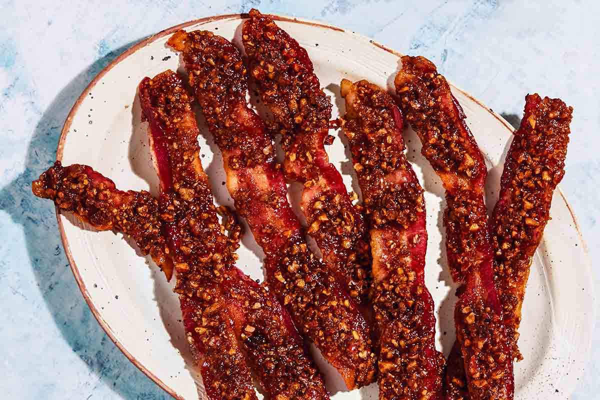 Air Fryer Pecan Praline Candied Bacon Recipe Dine Ca