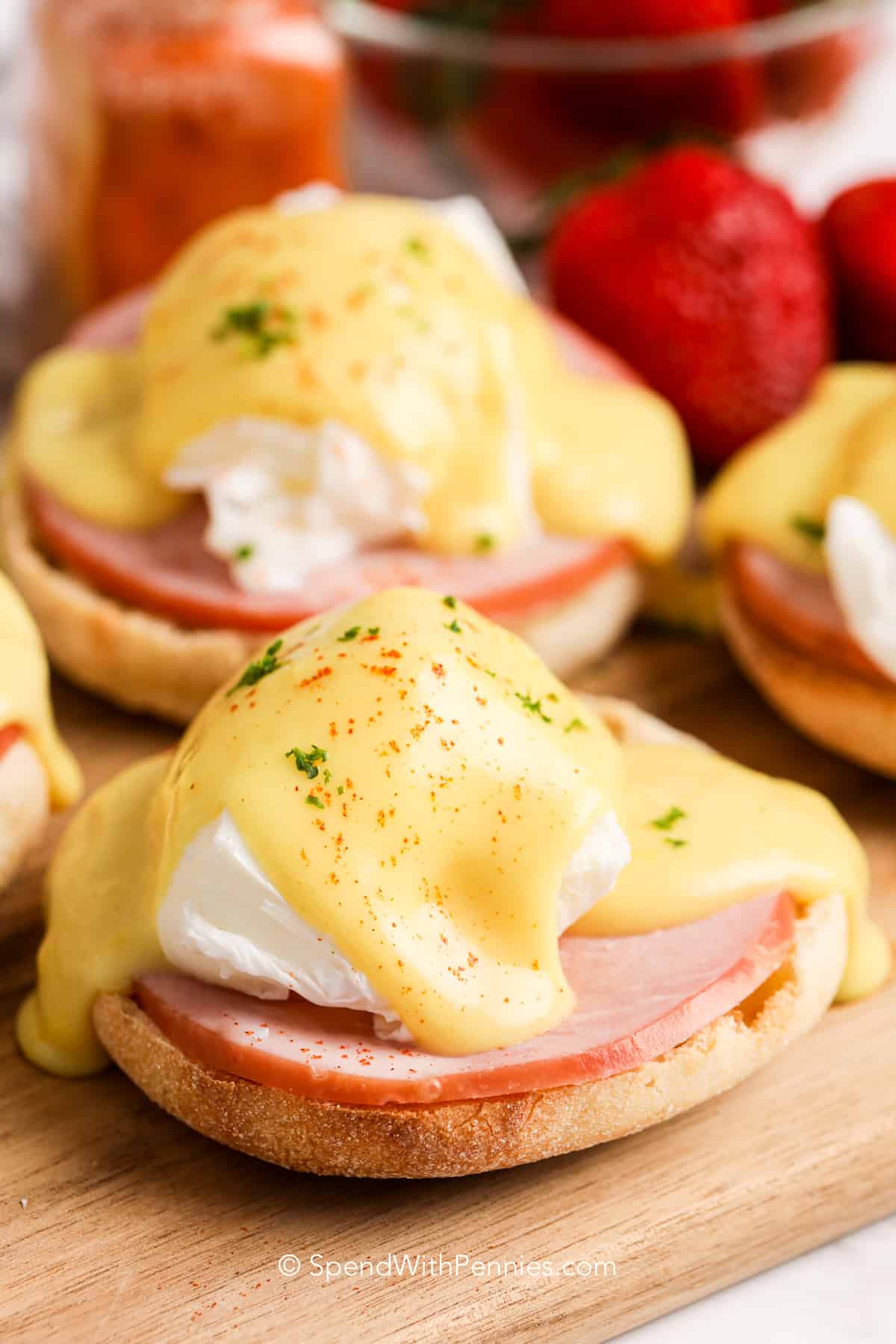 plated Homemade Eggs Benedict
